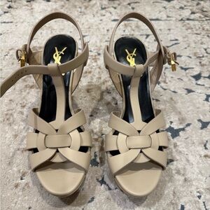 YSL Saint Laurent Tribute Heels Sandals